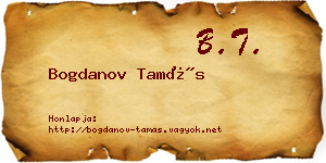 Bogdanov Tamás névjegykártya